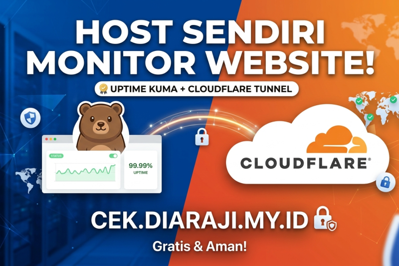 Gak Perlu Bayar! Cara Punya Monitor Uptime Website Sendiri via Cloudflare Tunnel